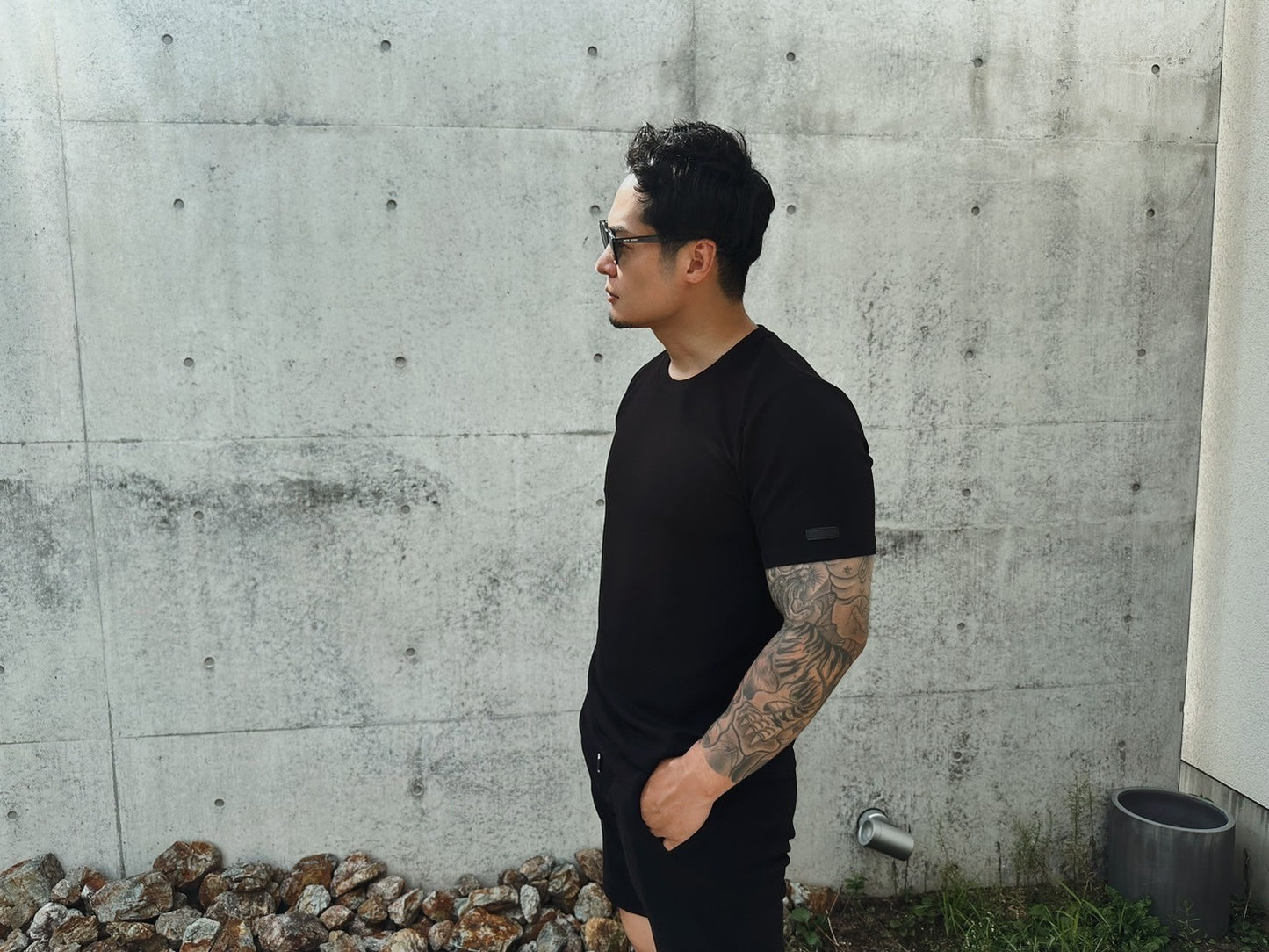 MHフィットシルエットTシャツ BLK