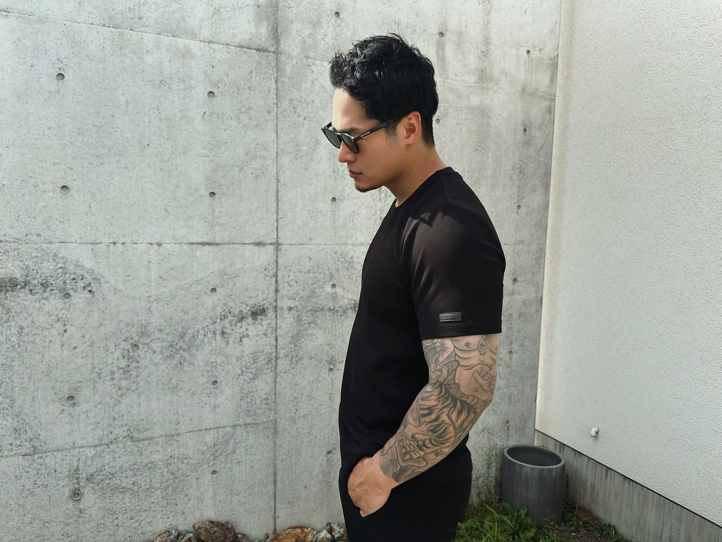 MHフィットシルエットTシャツ BLK
