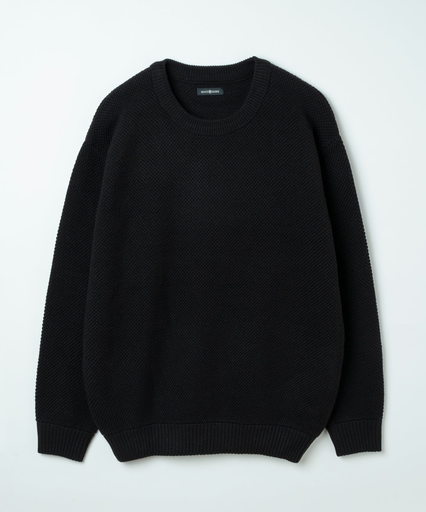 クルーネックプルオーバーニット BLK