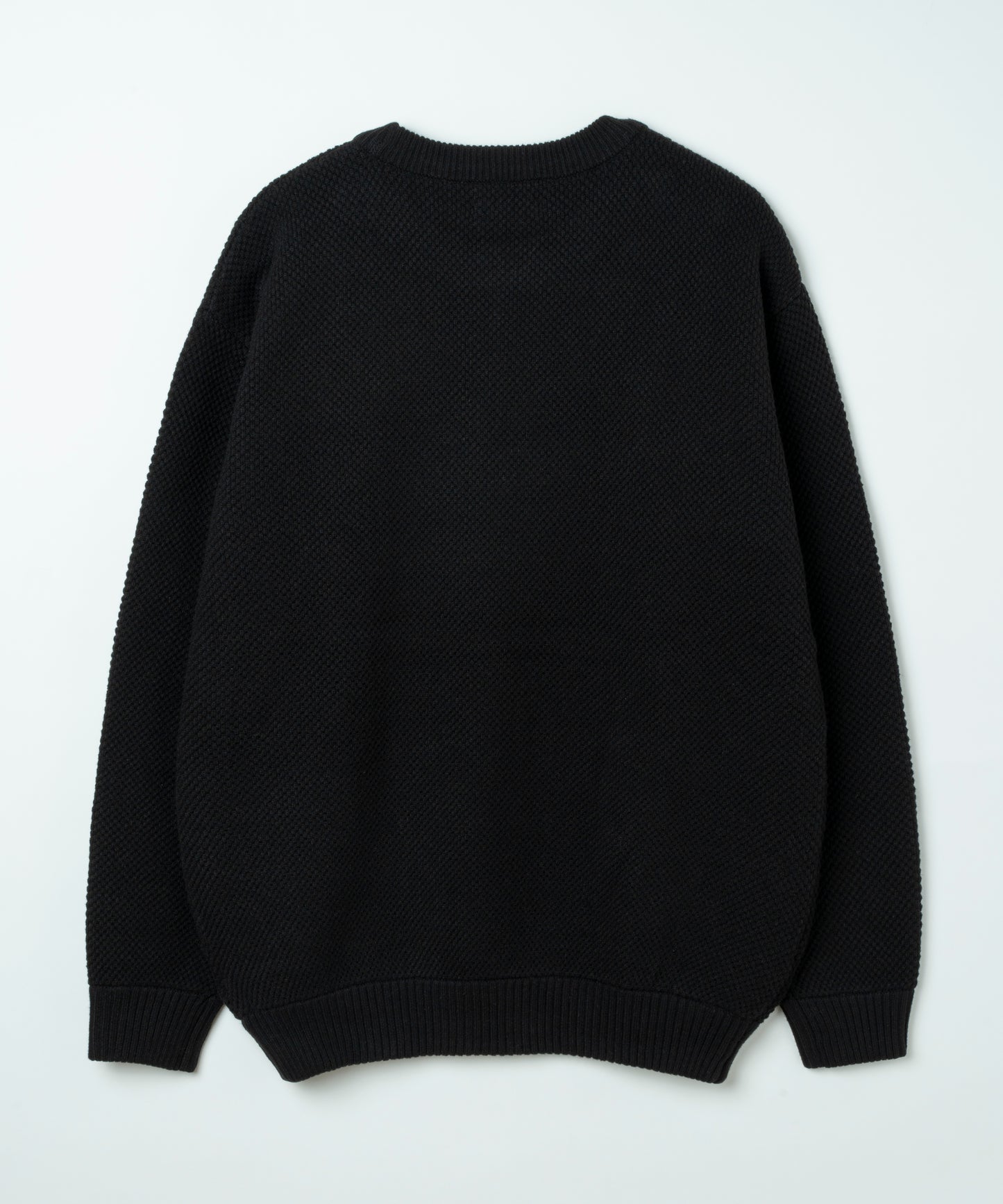 クルーネックプルオーバーニット BLK