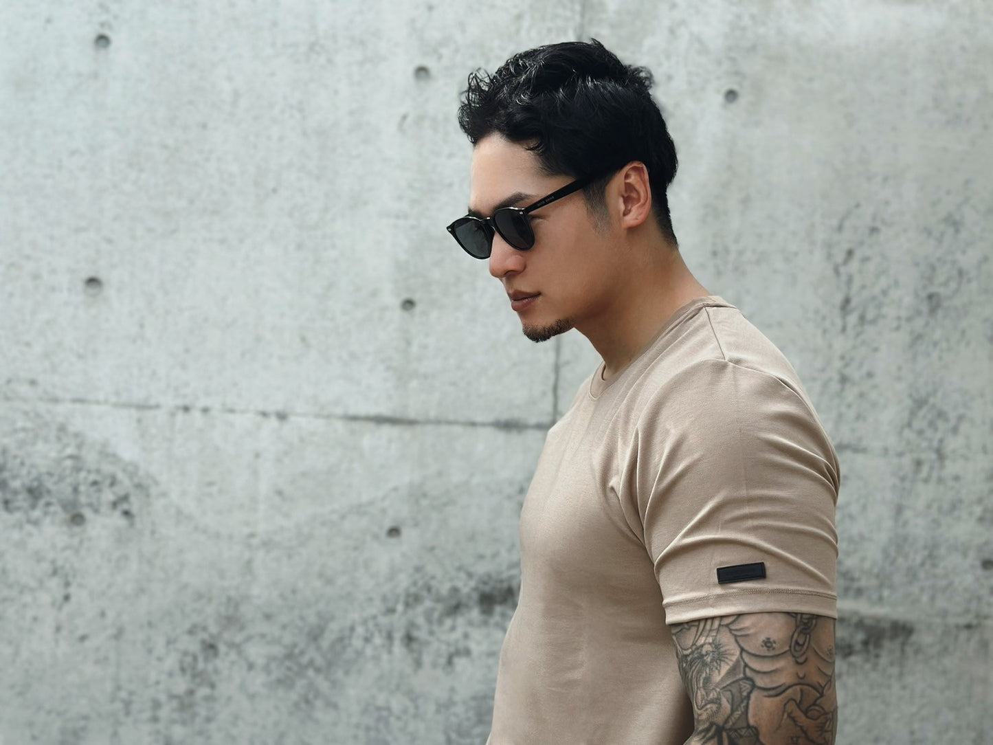 MHフィットシルエットTシャツ　BEG
