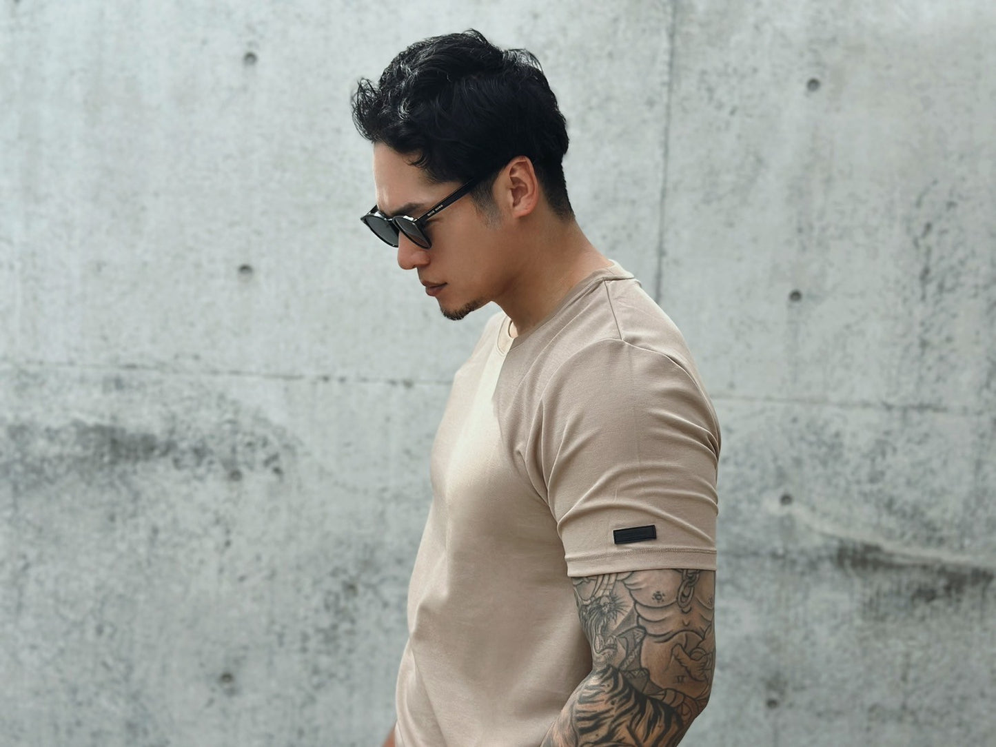 MHフィットシルエットTシャツ　BEG
