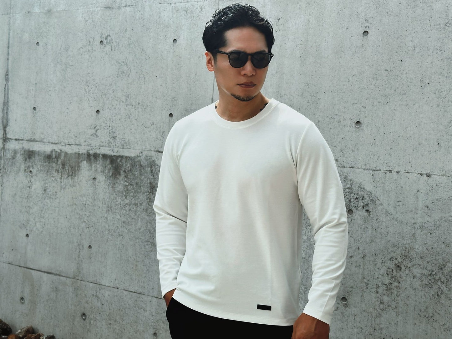 MHソフトタッチスタイルロングTシャツ WHT
